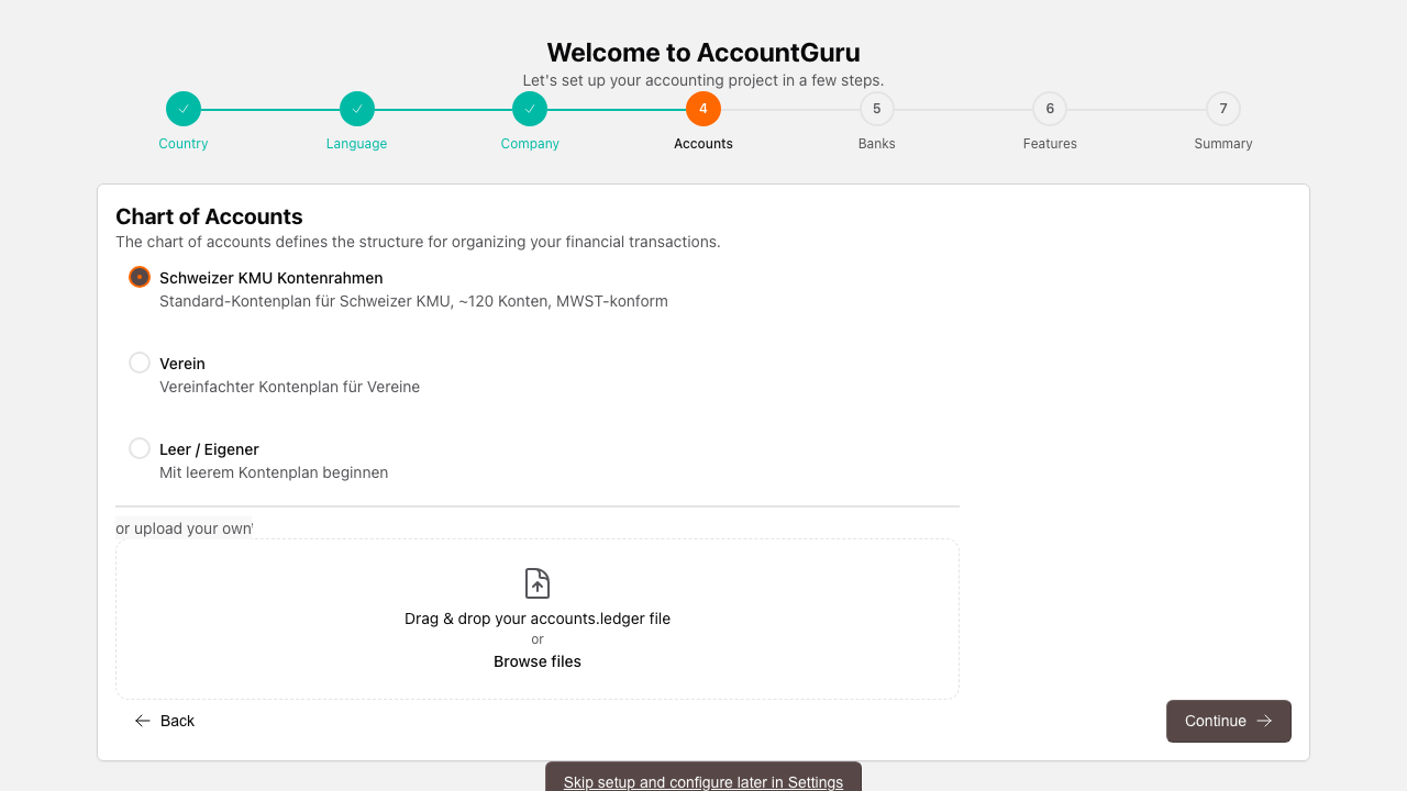 Chart of Accounts